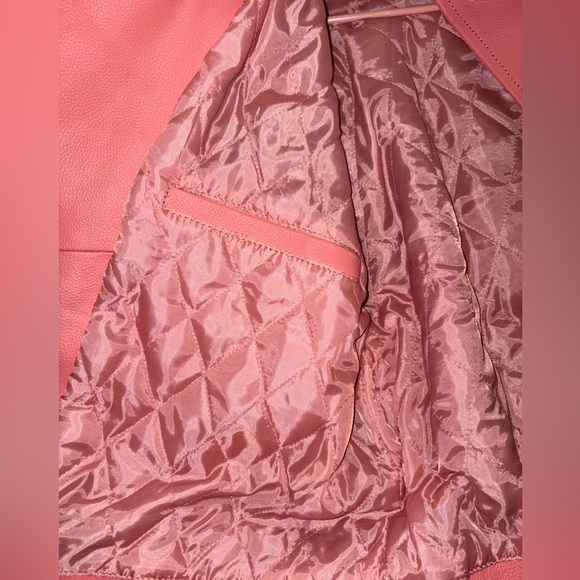 ALLSTATE LEATHER ladies 2x baby pink biker jacket - Picture 14 of 14